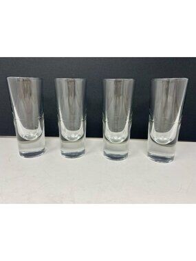 Set Of 4 Vintage 1980s Carlo Moretti Bullet Brunch Glasses Made In ITALY 5.5”